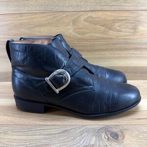 ARIAT Blaire Ankle Boots Womens 10 Buckle Strap Black Leather